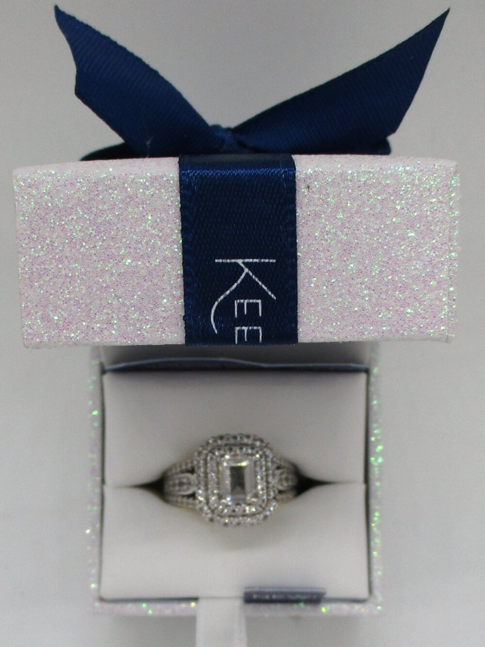 Keepsake 14K Gold Plated Vega Created White Sapphire Size 7 Ring